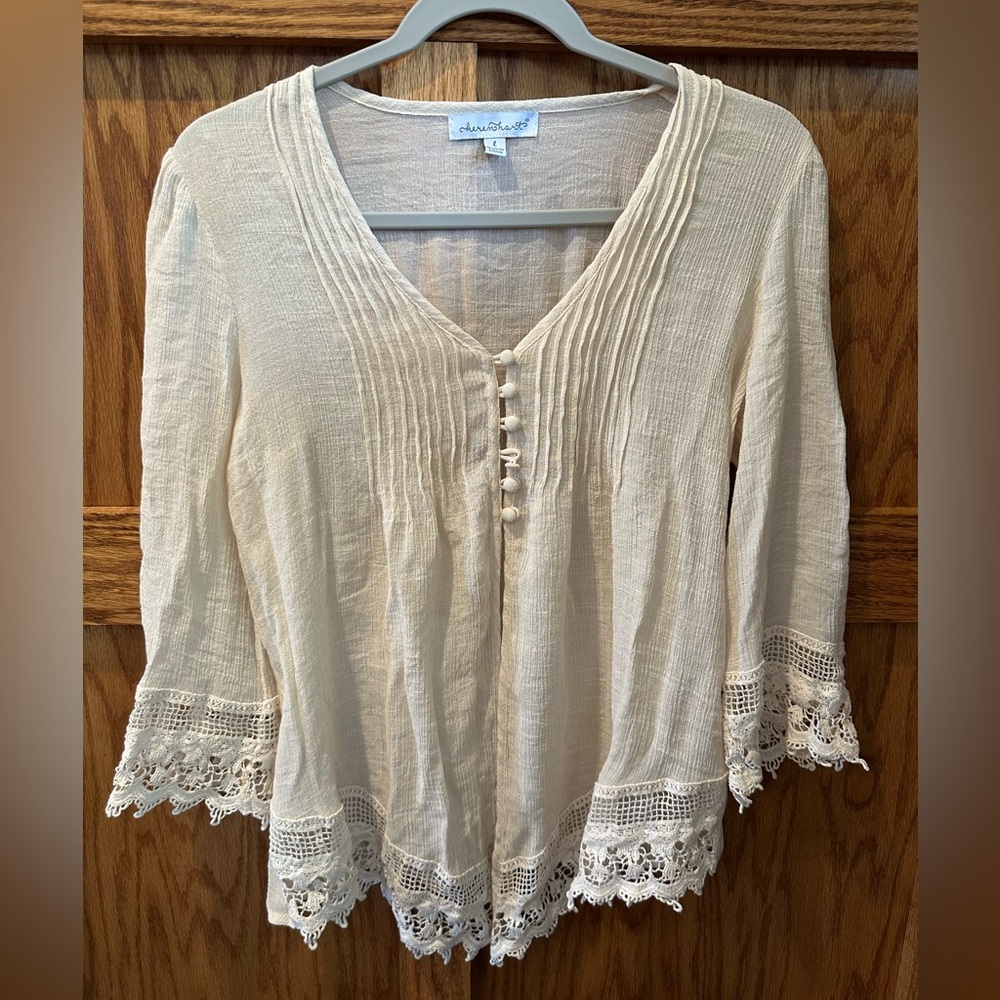 Keren Hart Open Front Cover Up Blouse